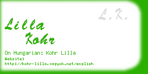 lilla kohr business card